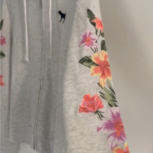 Victoria's Secret PINK Gray Knit Jacket Sz M - Picture 3 of 6